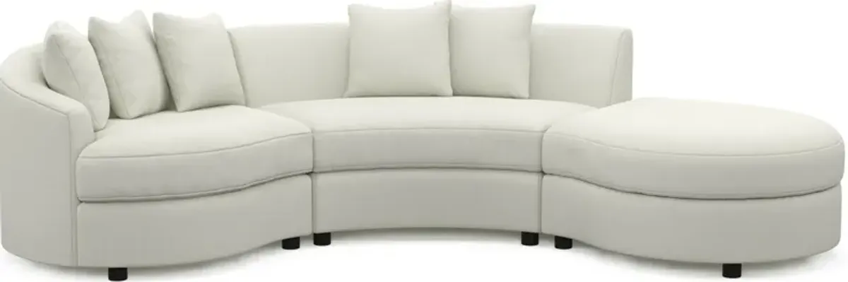 Allegra Foam Comfort 3-Piece Sectional with Right-Facing Chaise - Liv Arctic