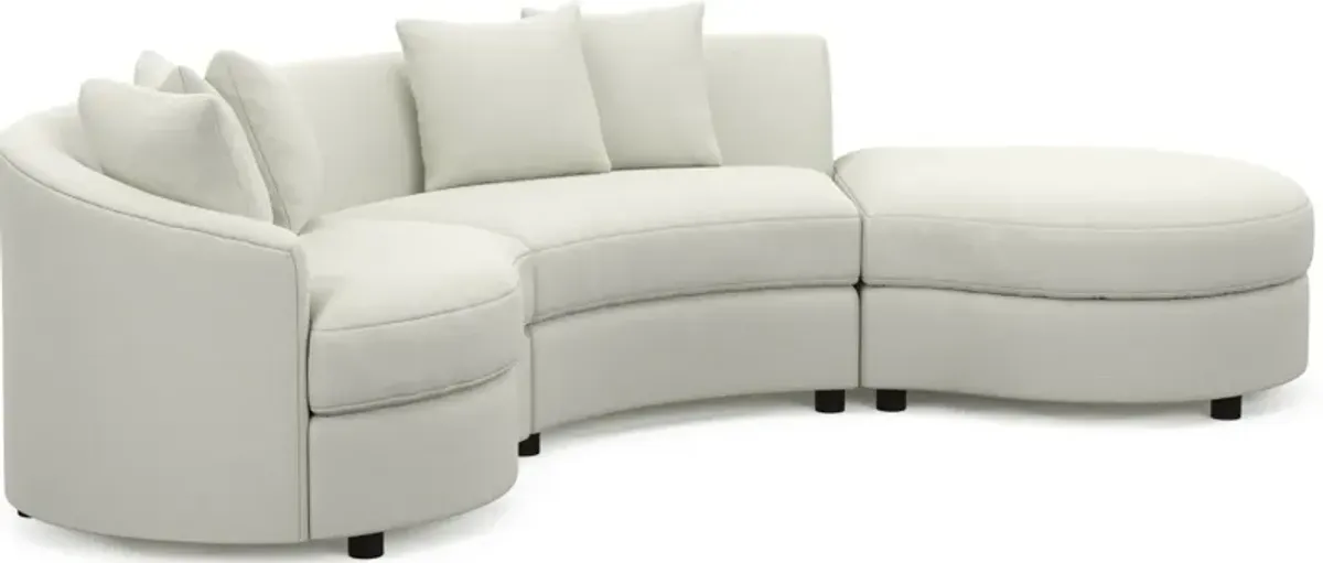 Allegra Foam Comfort 3-Piece Sectional with Right-Facing Chaise - Liv Arctic