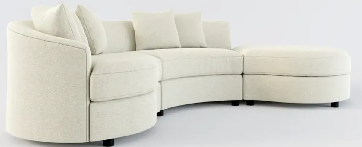 Allegra Foam Comfort 3-Piece Sectional with Right-Facing Chaise - Liv Dove