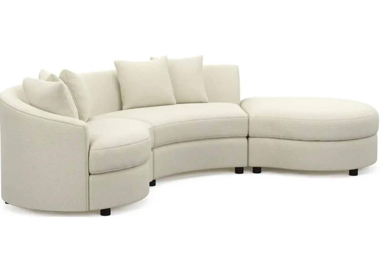 Allegra Foam Comfort 3-Piece Sectional with Right-Facing Chaise - Fincher Ivory