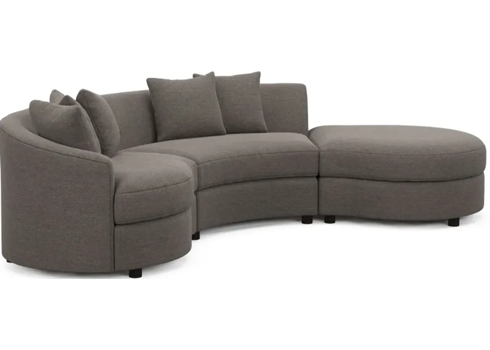 Allegra Foam Comfort 3-Piece Sectional with Right-Facing Chaise - Presidio Steel