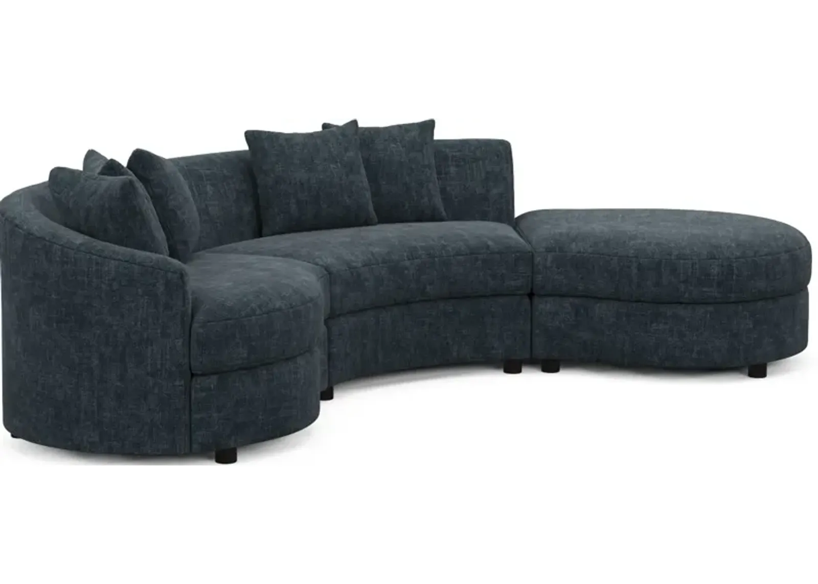 Allegra Foam Comfort 3-Piece Sectional with Right-Facing Chaise - Argo Navy