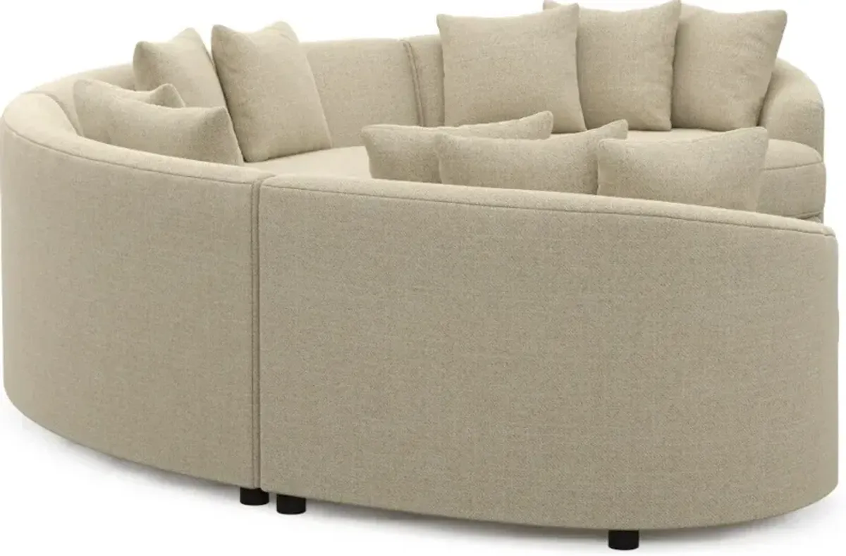 Allegra Foam Comfort 4-Piece Sectional - Broderick Sand