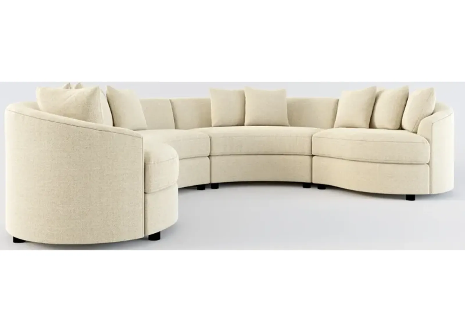 Allegra Foam Comfort 4-Piece Sectional - Broderick Sand