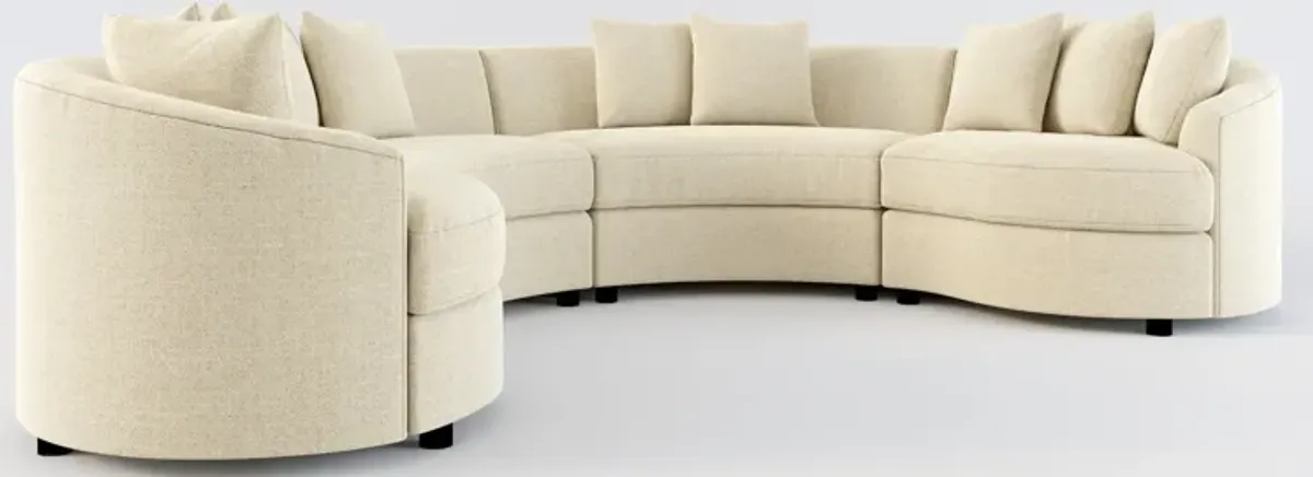 Allegra Foam Comfort 4-Piece Sectional - Broderick Sand