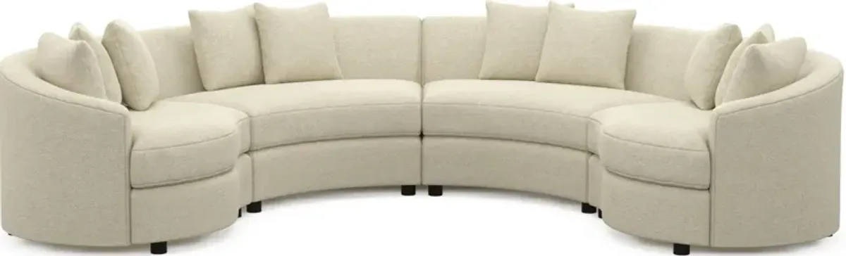 Allegra Foam Comfort 4-Piece Sectional - Bridger Shell