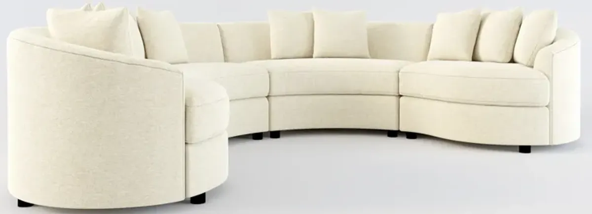 Allegra Foam Comfort 4-Piece Sectional - Bridger Shell