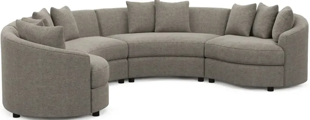 Allegra Foam Comfort 4-Piece Sectional - Bridger Metal