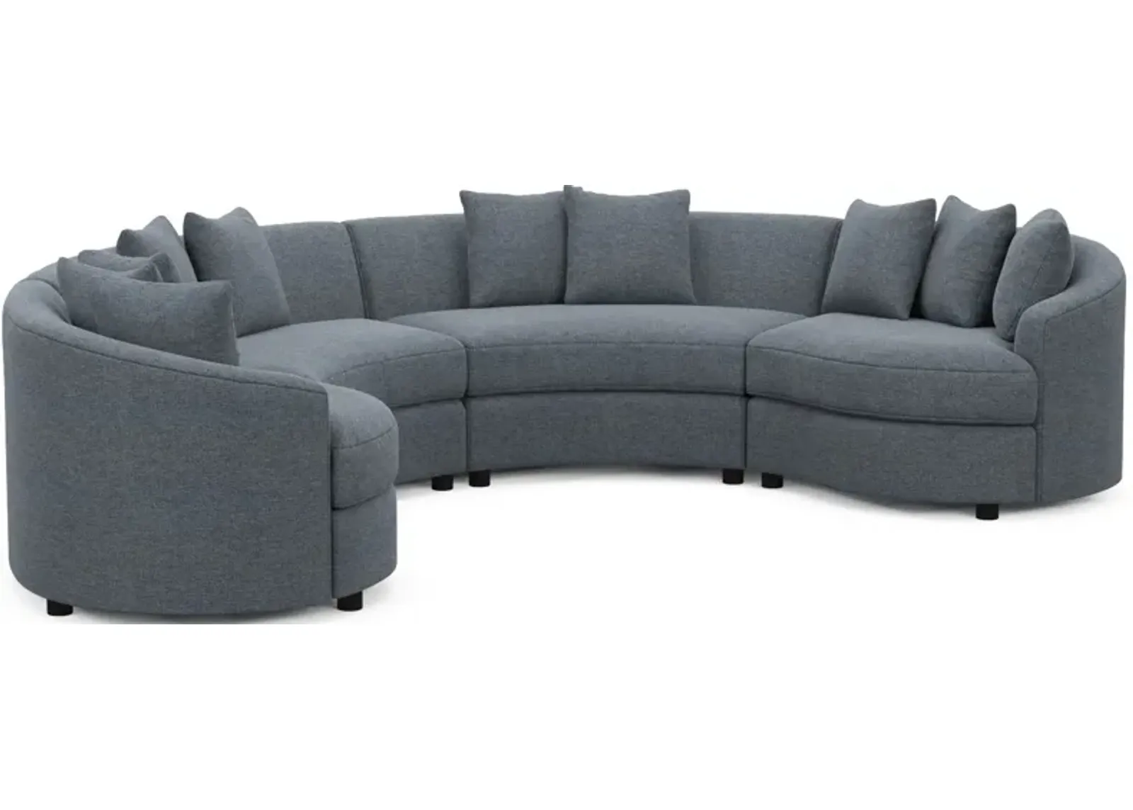 Allegra Foam Comfort 4-Piece Sectional - Bridger Navy