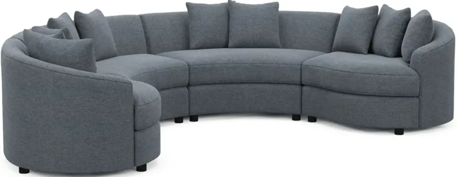 Allegra Foam Comfort 4-Piece Sectional - Bridger Navy