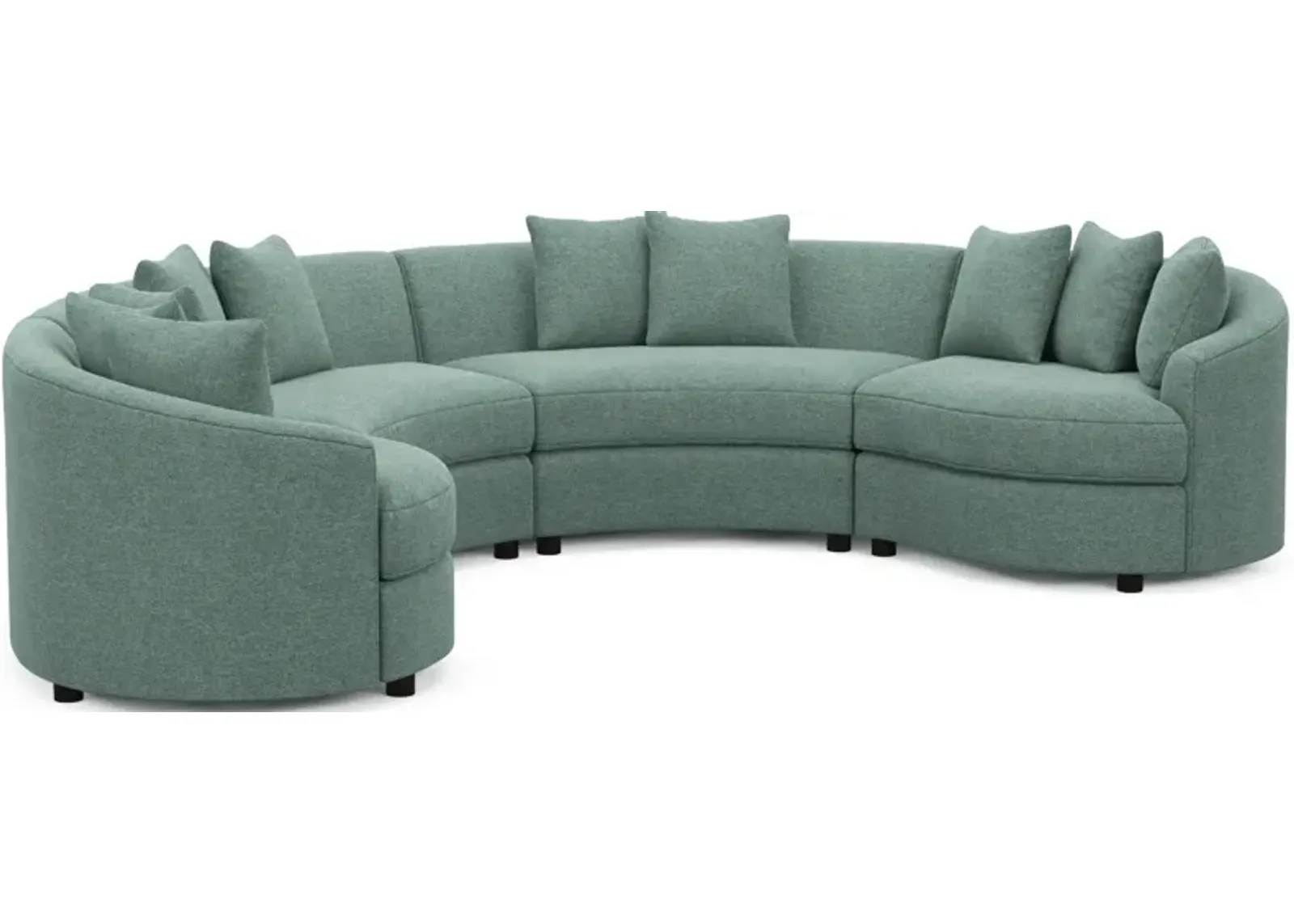 Allegra Foam Comfort 4-Piece Sectional - Bridger Jade