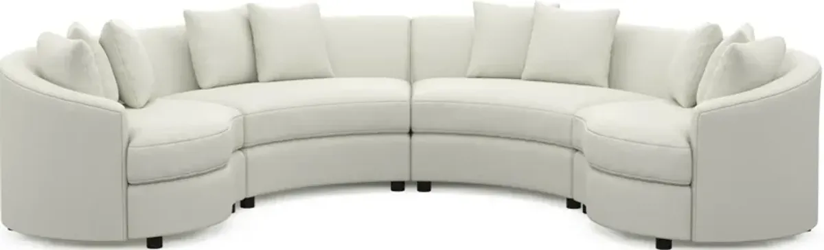 Allegra Foam Comfort 4-Piece Sectional - Liv Arctic