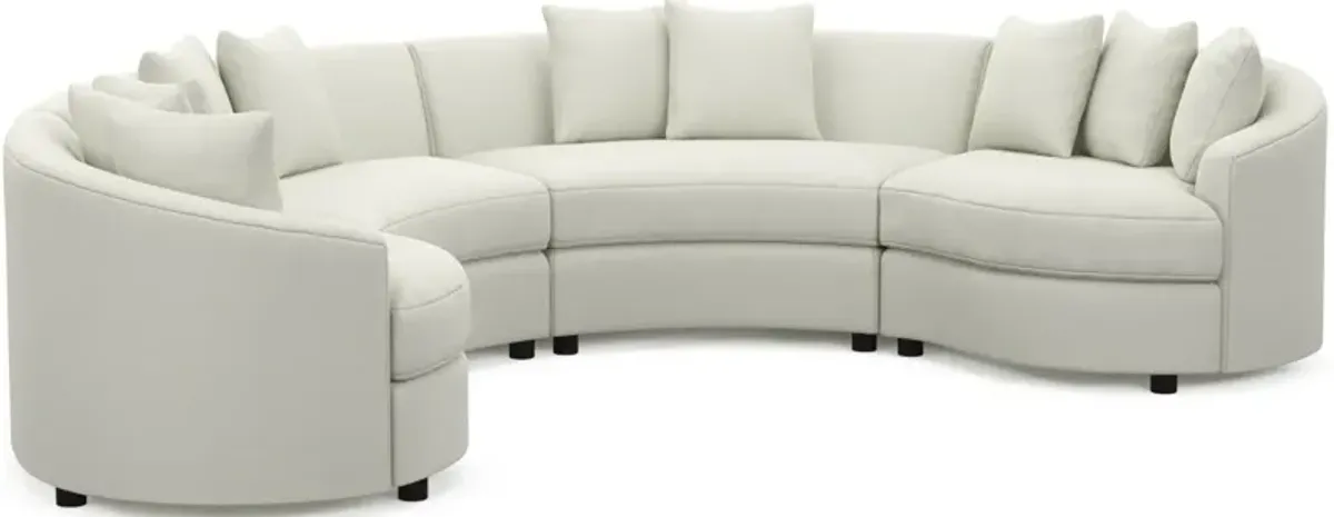 Allegra Foam Comfort 4-Piece Sectional - Liv Arctic