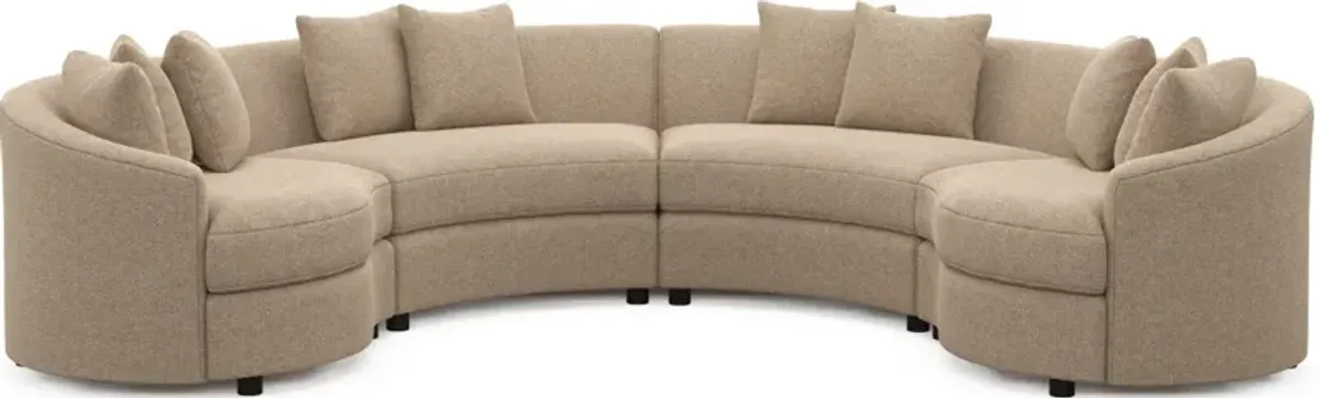 Allegra Foam Comfort 4-Piece Sectional - Liv Wicker