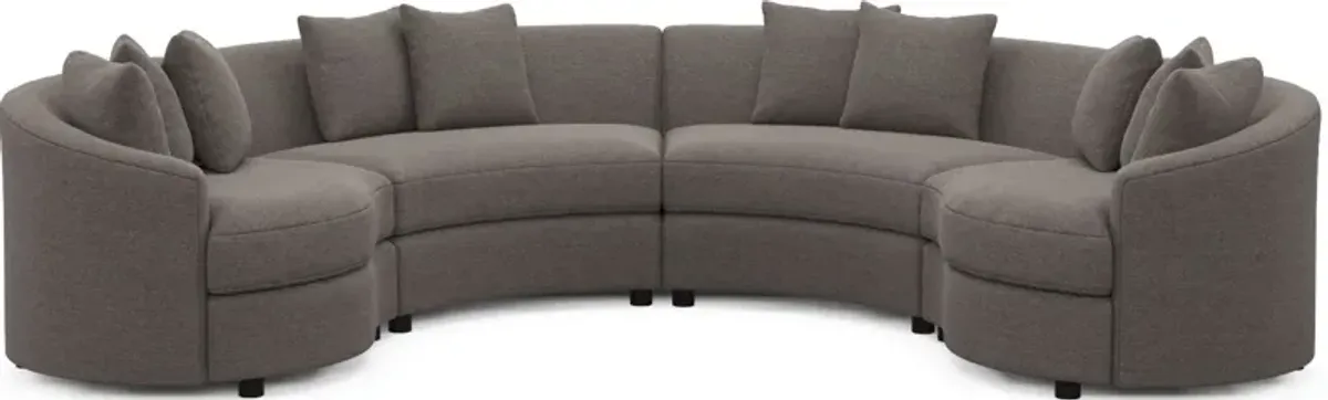 Allegra Foam Comfort 4-Piece Sectional - Presidio Steel