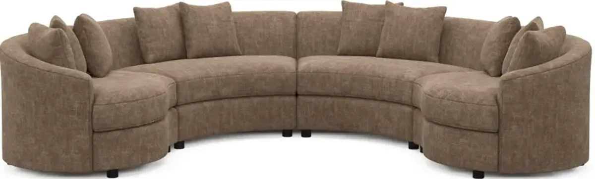 Allegra Foam Comfort 4-Piece Sectional - Argo Java