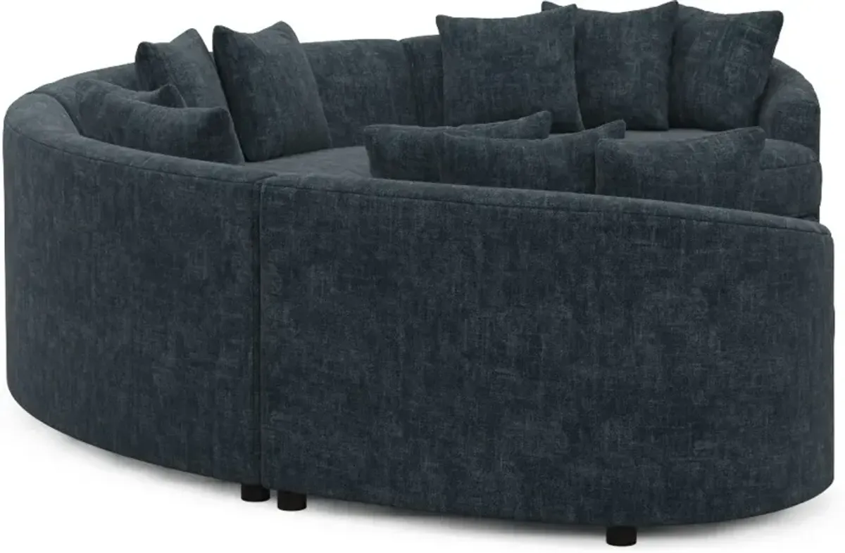 Allegra Foam Comfort 4-Piece Sectional - Argo Navy