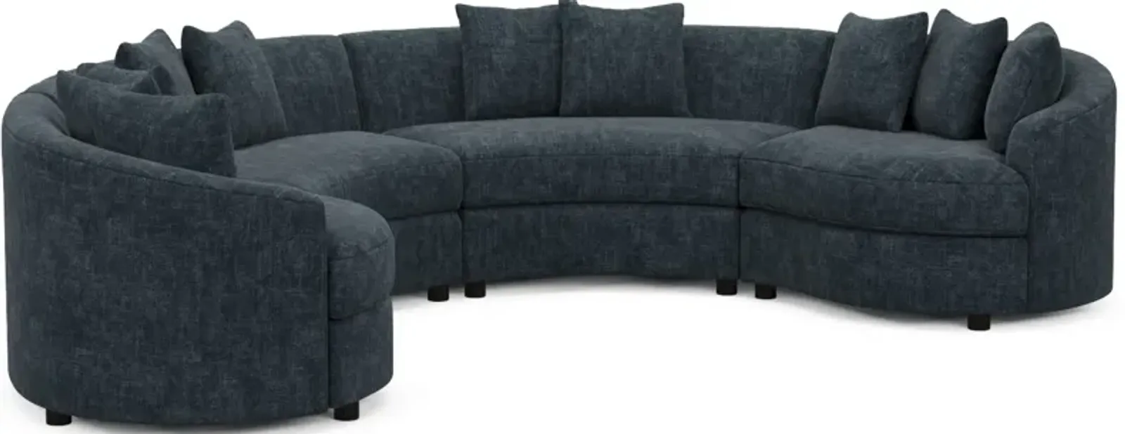 Allegra Foam Comfort 4-Piece Sectional - Argo Navy