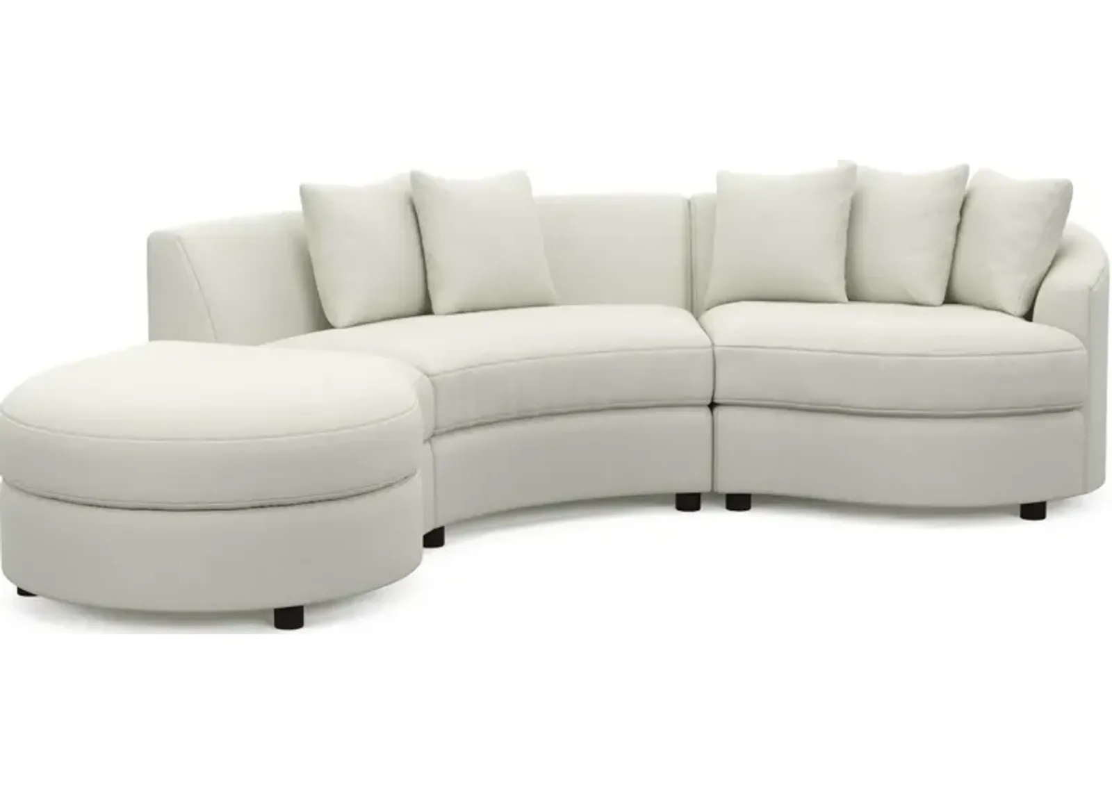 Allegra Foam Comfort 3-Piece Sectional with Left-Facing Chaise - Liv Arctic