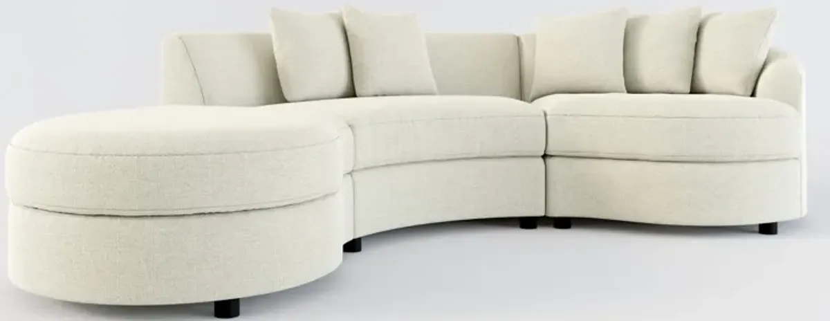 Allegra Foam Comfort 3-Piece Sectional with Left-Facing Chaise - Liv Dove