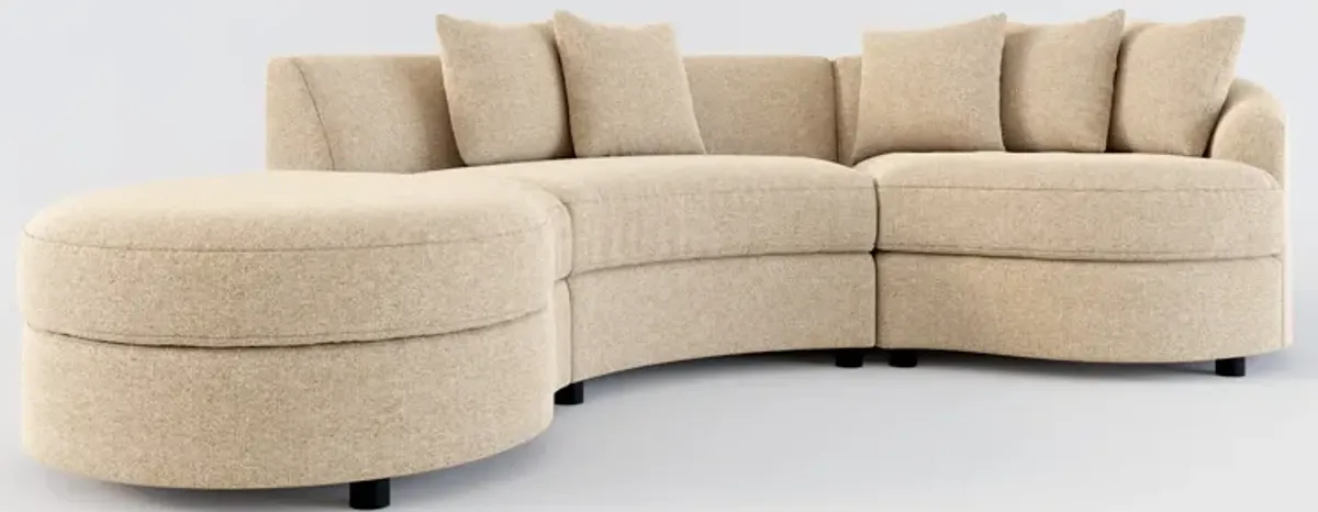 Allegra Foam Comfort 3-Piece Sectional with Left-Facing Chaise - Liv Wicker