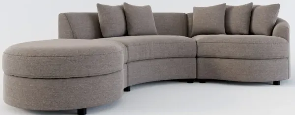 Allegra Foam Comfort 3-Piece Sectional with Left-Facing Chaise - Presidio Steel