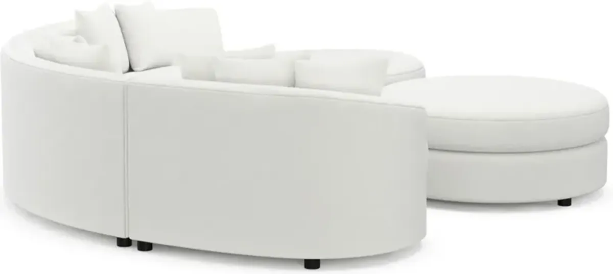 Allegra Foam Comfort 4-Piece Sectional with Right-Facing Chaise - Contessa Vanilla