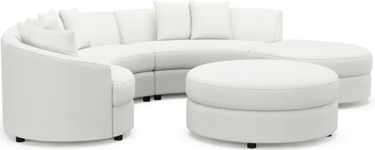 Allegra Foam Comfort 4-Piece Sectional with Right-Facing Chaise - Contessa Vanilla