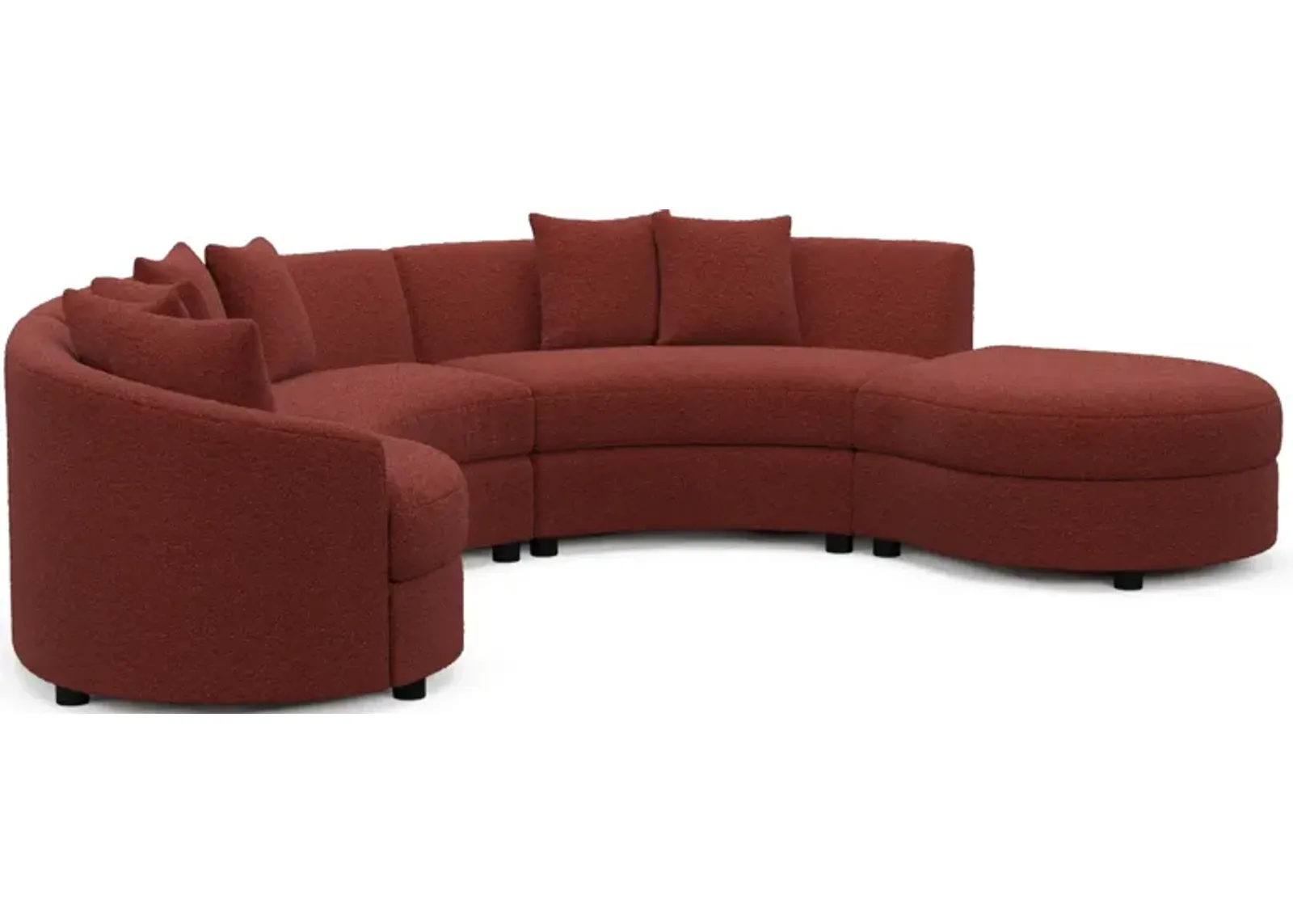 Allegra Foam Comfort 4-Piece Sectional with Right-Facing Chaise - Bloke Brick