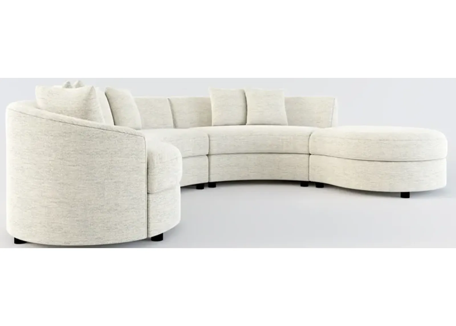 Allegra Foam Comfort 4-Piece Sectional with Right-Facing Chaise - Merino Chalk