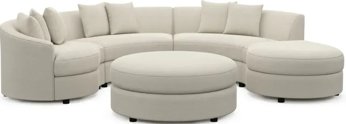 Allegra Foam Comfort 4-Piece Sectional with Right-Facing Chaise - Curious Pearl