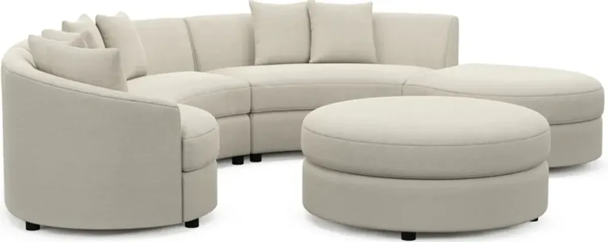 Allegra Foam Comfort 4-Piece Sectional with Right-Facing Chaise - Curious Pearl