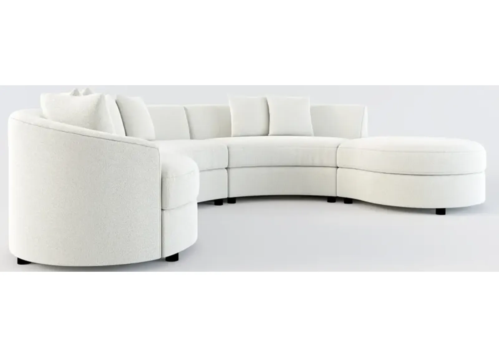 Allegra Foam Comfort 4-Piece Sectional with Right-Facing Chaise - Oslo Snow