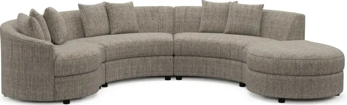 Allegra Foam Comfort 4-Piece Sectional with Right-Facing Chaise - Mason Flint