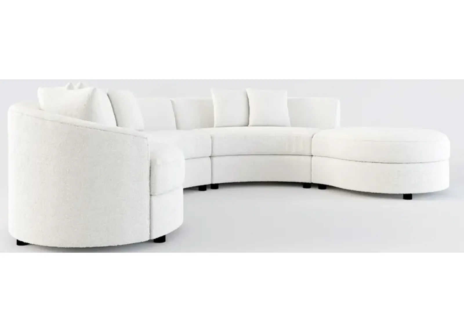 Allegra Foam Comfort 4-Piece Sectional with Right-Facing Chaise - Bloke Snow