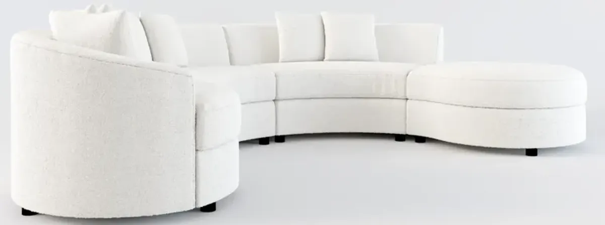 Allegra Foam Comfort 4-Piece Sectional with Right-Facing Chaise - Bloke Snow