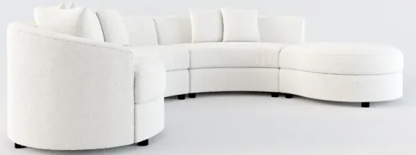 Allegra Foam Comfort 4-Piece Sectional with Right-Facing Chaise - Bloke Snow