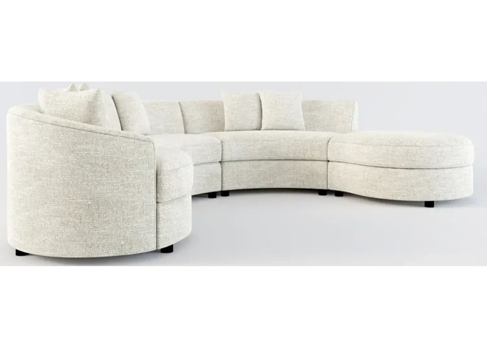 Allegra Foam Comfort 4-Piece Sectional with Right-Facing Chaise - M Ivory