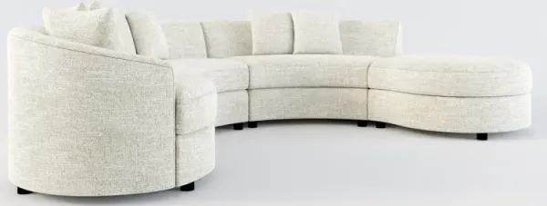 Allegra Foam Comfort 4-Piece Sectional with Right-Facing Chaise - M Ivory