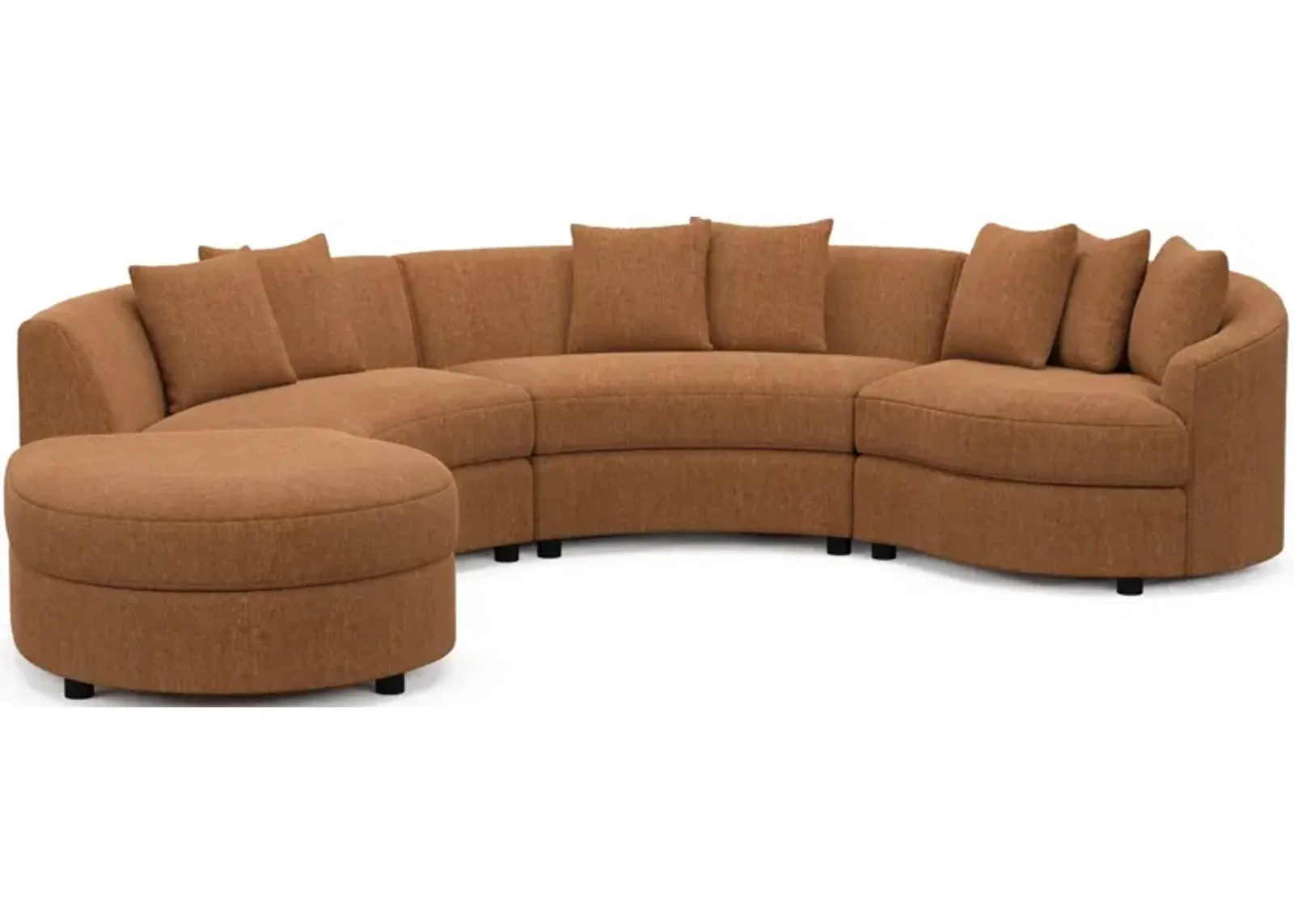 Allegra Foam Comfort 4-Piece Sectional with Left-Facing Chaise - Contessa Ginger