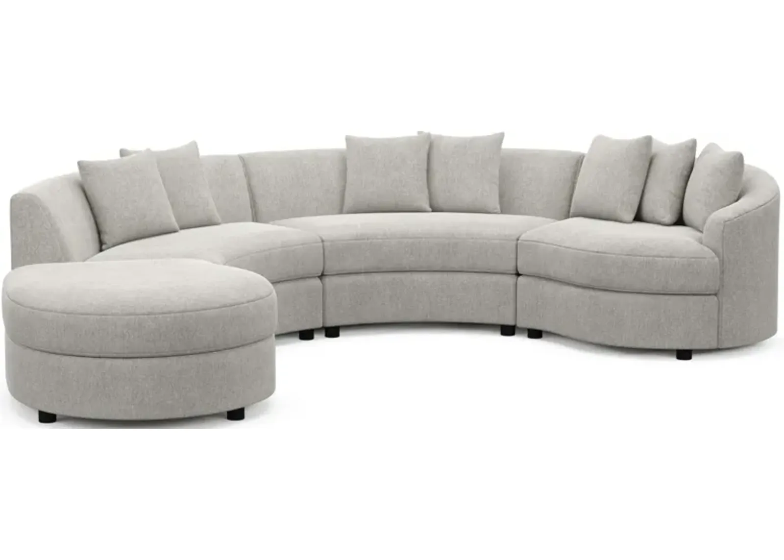 Allegra Foam Comfort 4-Piece Sectional with Left-Facing Chaise - Burmese Granite