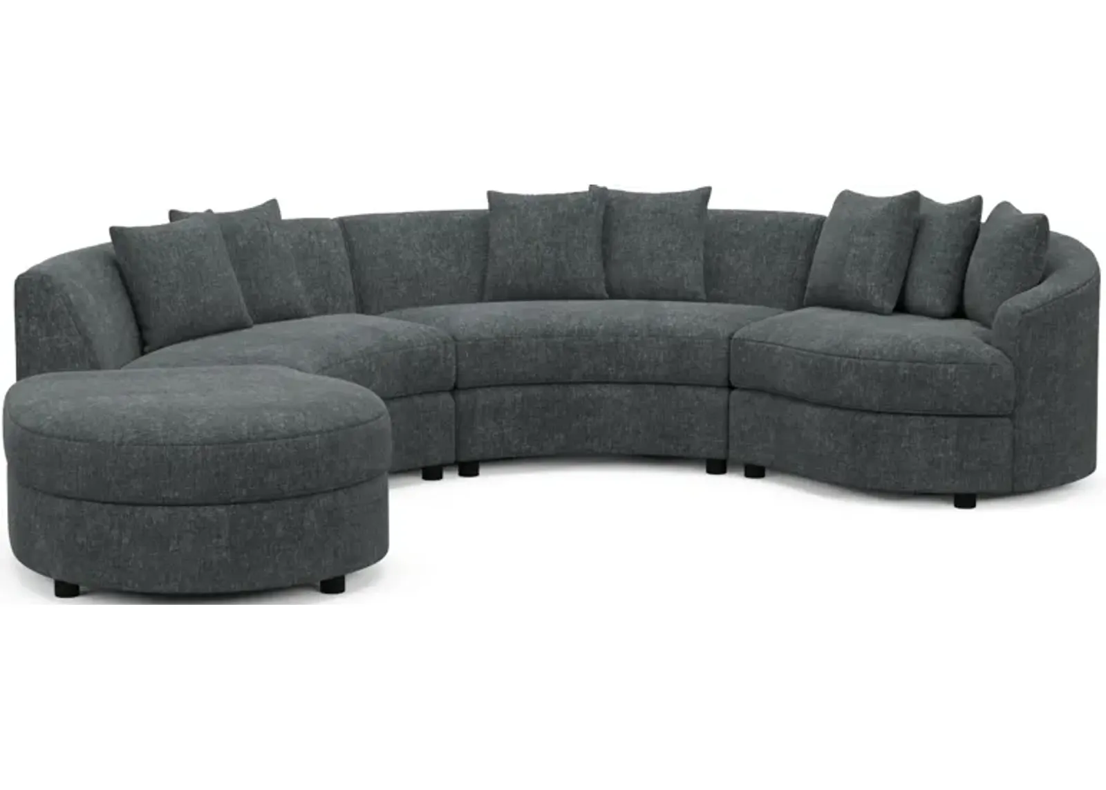 Allegra Foam Comfort 4-Piece Sectional with Left-Facing Chaise - Contessa Shadow