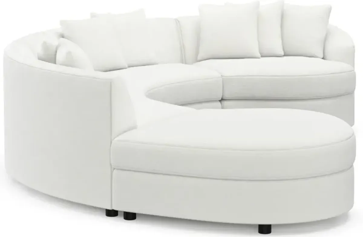 Allegra Foam Comfort 4-Piece Sectional with Left-Facing Chaise - Contessa Vanilla