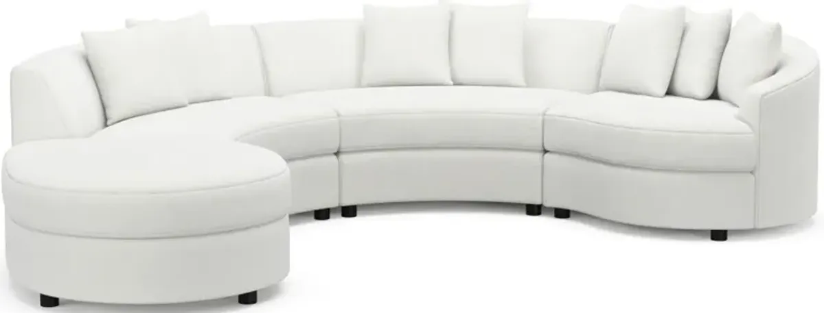 Allegra Foam Comfort 4-Piece Sectional with Left-Facing Chaise - Contessa Vanilla