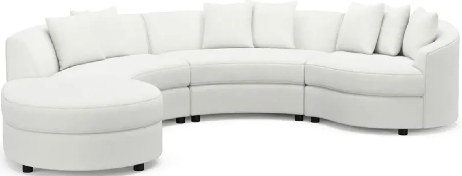 Allegra Foam Comfort 4-Piece Sectional with Left-Facing Chaise - Contessa Vanilla