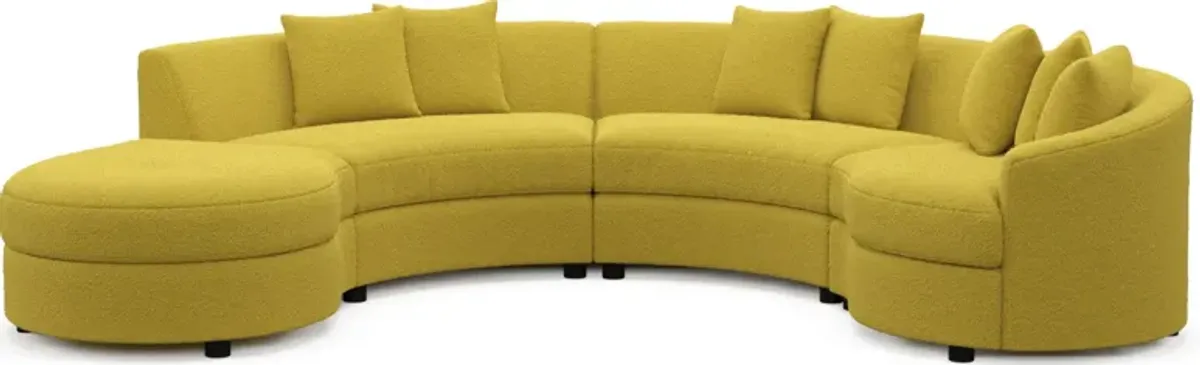 Allegra Foam Comfort 4-Piece Sectional with Left-Facing Chaise - Bloke Goldenrod