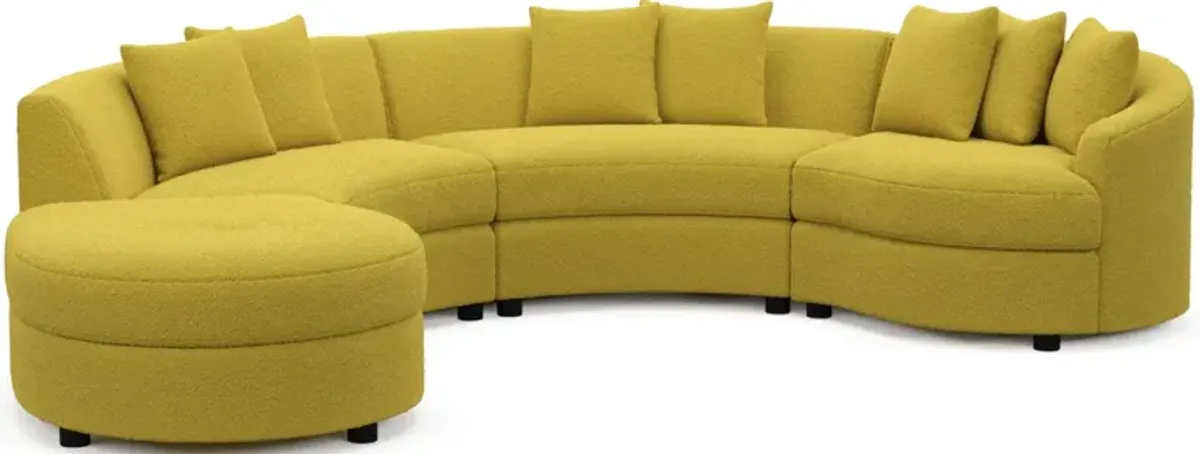 Allegra Foam Comfort 4-Piece Sectional with Left-Facing Chaise - Bloke Goldenrod