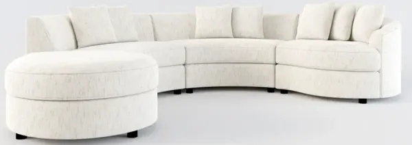 Allegra Foam Comfort 4-Piece Sectional with Left-Facing Chaise - P.T. Cream