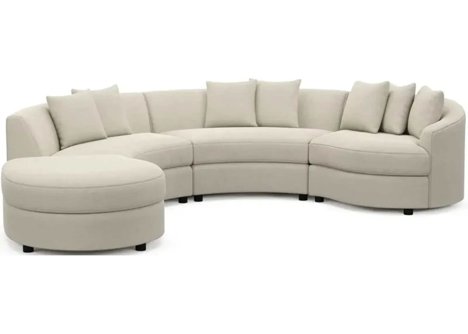 Allegra Foam Comfort 4-Piece Sectional with Left-Facing Chaise - Curious Pearl