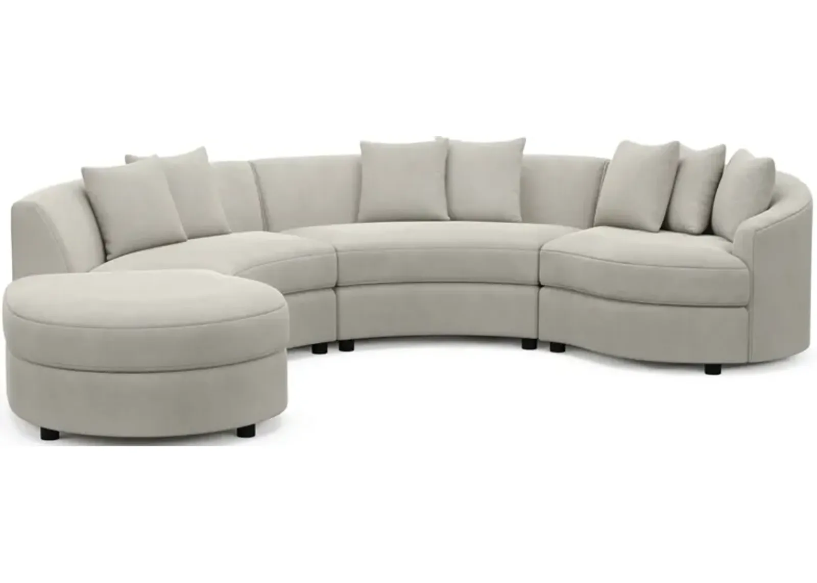 Allegra Foam Comfort 4-Piece Sectional with Left-Facing Chaise - Laurent Beach